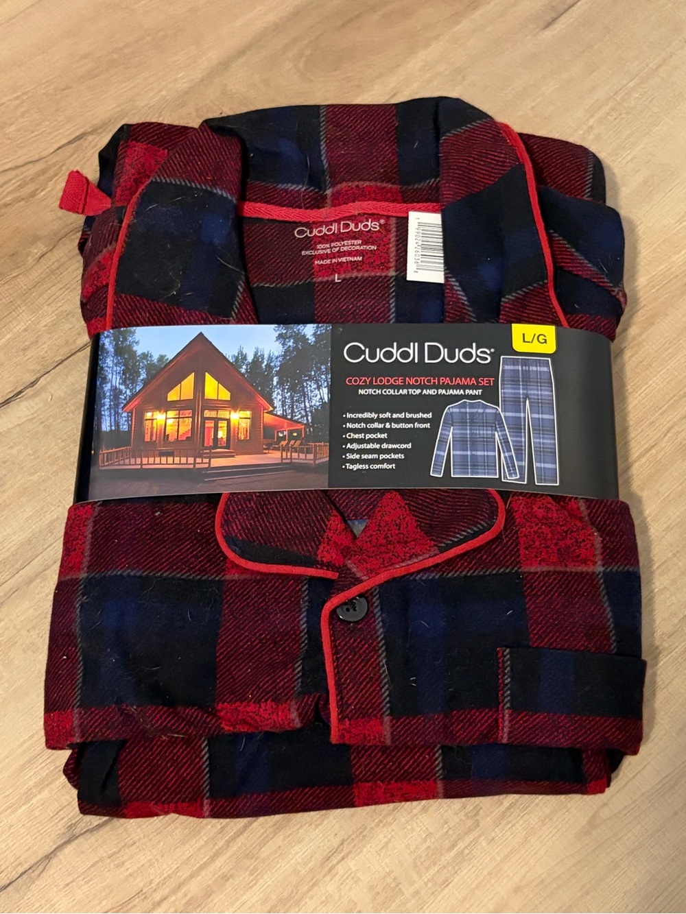 Cuddl Duds Red and Black Buffalo Plaid Kids Pajama Set